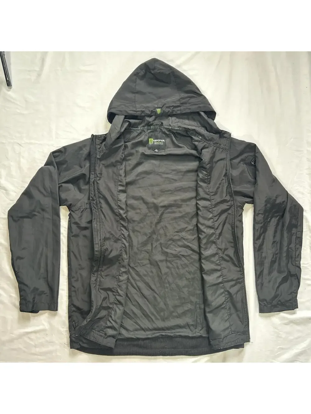 Monster Energy Men's Black and Green Jacket
